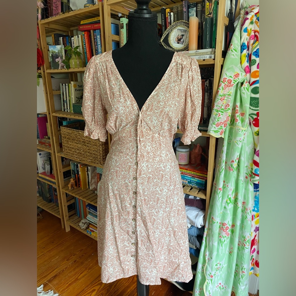 BB Dakota Pink Floral Long Sleeve Dress
